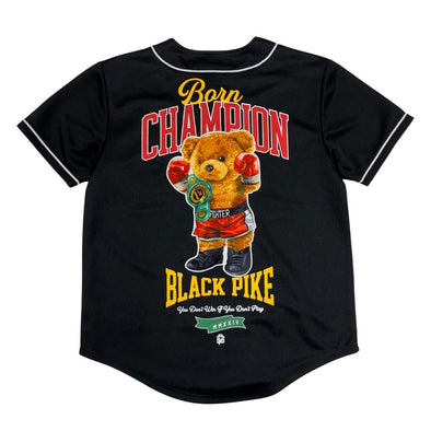 Black Pike Champion Baseball Jersey (Black)