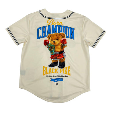 Black Pike Champion Baseball Jersey (Natural)