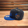 US Cotton Just Hustle Snapback Hat (Black/Blue) / 2 for $15