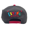 US Cotton Living My Best Life Snapback Hat (Black/Red) / 2 for $15