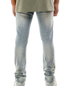 KDNK Twill Patched Ripped Denim Jean (Blue)
