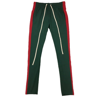 Royal Blue Single Strip Track Pant (Green/Red) - Fashion Landmarks