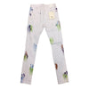 KDNK Ripped Painted Denim Jean (White) - UPSTREAMERS