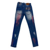 R3bel Painted Ripped Jean (Medium Indigo) - UPSTREAMERS