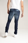 Solutus Premium Stretch Jeans with 3D Crinkle (Dark Indigo) - UPSTREAMERS
