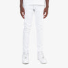 Copper Rivet Plain Slim  Boy Jean (White)