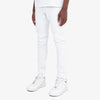 Copper Rivet Plain Slim  Boy Jean (White)