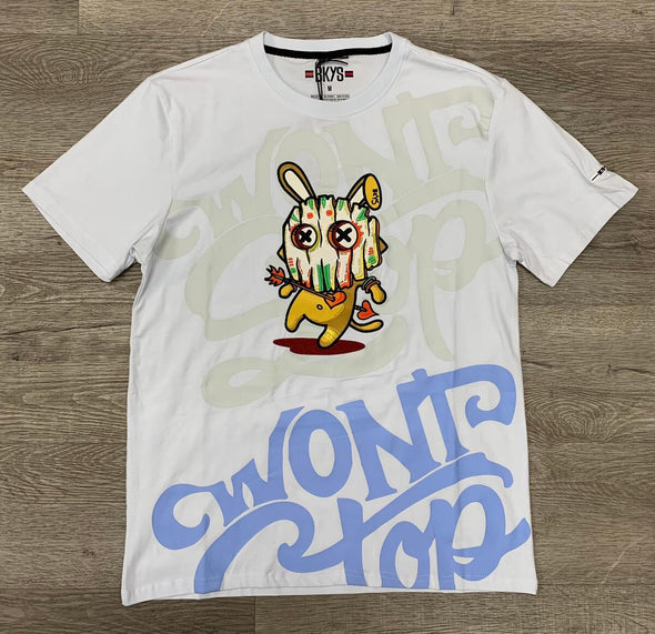 BKYS Won't Stop Patch Embroidered Tee (White)
