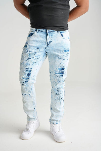 Spark Ice Blue Ripped Jean