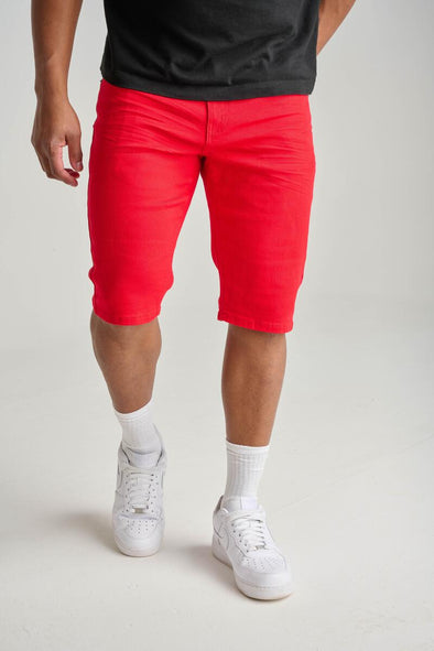 Spark Stretch Twill Jean Short (Red)