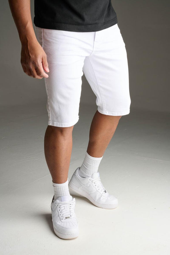 Spark Stretch Twill Jean Short (White)