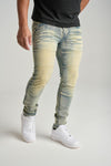 Spark 3D Crinkle & Cut Stretch Jean (Rustic Blue)