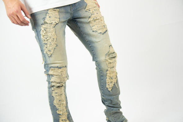 R3bel Rip & Repair Stacked Jean (Vintage)