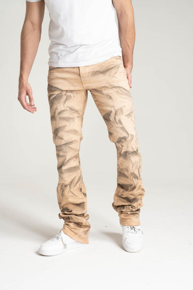 Taker Stretch Stacked Pant with Special Wash Effect (Desert)