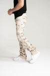 Taker Stretch Stacked Pant with Special Wash Effect (Latte)