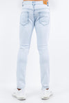 Platform Skinny Ripped Biker Jean (Ice Blue)