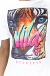 Rebel Minds Wild Tiger Graphic Tee (White)