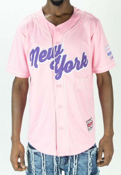 Rebel Minds New York Interlock BP Jersey (Pink)