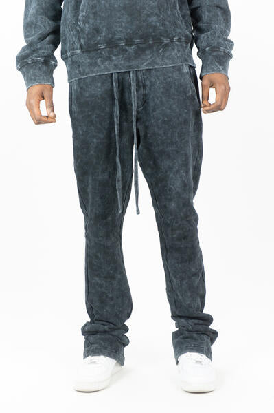 Ringspun Fleece Stacked Pant (Acid Black)