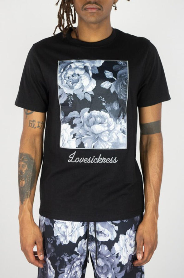 Rebel Minds Vintage Rose Graphic Tee (Black)