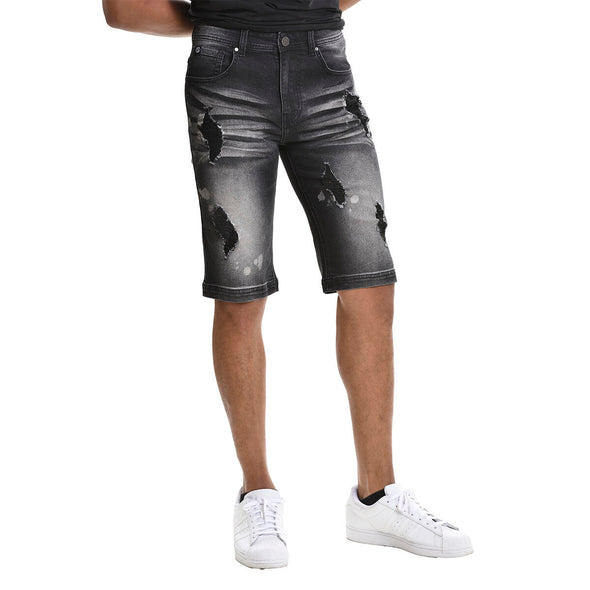 Switch Ripped Jean Short (Black)