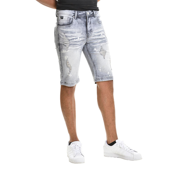 Switch Ripped Jean Short (Ice Grey)