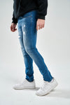 Solutus Premium Stretch Jeans with 3D Crinkle & Rip/Repair (Indigo)