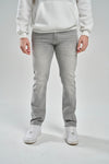 Solutus Premium Stretch Slim Straight Fit Jean with 3D Crinkle (Grey)