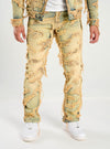 Taker Camo Pattern Patch Jean (Rustic Blue)