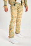 Taker Camo Pattern Patch Jean (Rustic Blue)