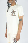 Rebel Minds Rebel Life Tapestry Tee (Cream)