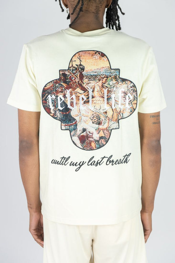 Rebel Minds Rebel Life Tapestry Tee (Cream)
