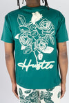 Rebel Minds Hustle Rose Tee (Hunter Green)