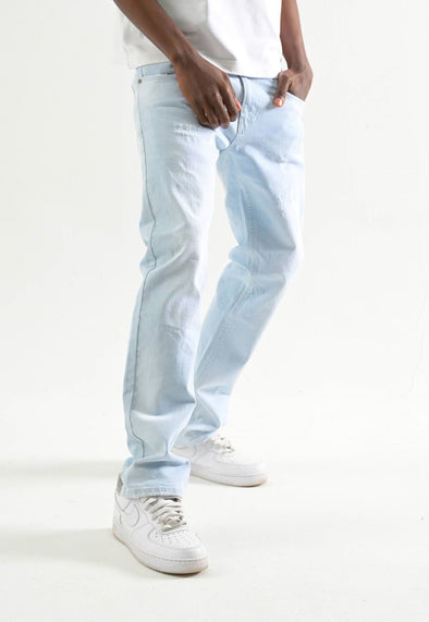 Taker Slim Straight Premium Cross Hatch Jean (Light Blue)