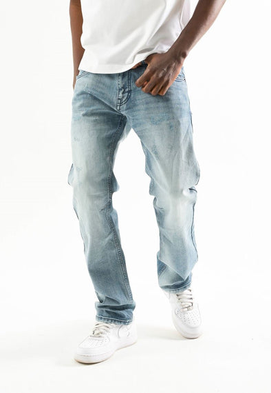Taker Slim Straight Premium Cross Hatch Jean (Indigo)