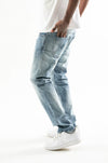 Taker Slim Straight Premium Cross Hatch Jean (Indigo)
