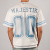 Majestik Eagle Oversized Mesh Croptop Tee (Off White)