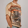 Majestik Bear Stud Oversized Rhinestone Croptop Tee (Khaki)