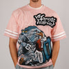 Majestik Eagle Oversized Mesh Croptop Tee (Light Pink)