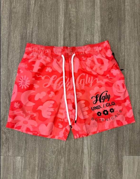 Highly Undrtd Botanical Board Short (Red)