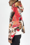 Rebel Minds Rhine Stone Heaven Tapestry Crop Hoodie (Red)