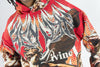 Rebel Minds Rhine Stone Heaven Tapestry Crop Hoodie (Red)