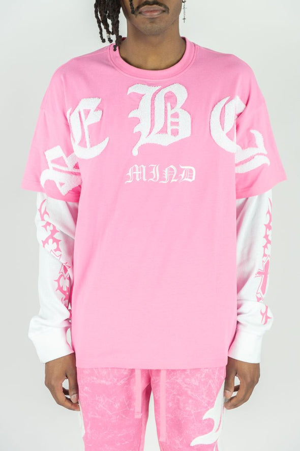 Rebel Minds Long Sleeve Tee (Pink)