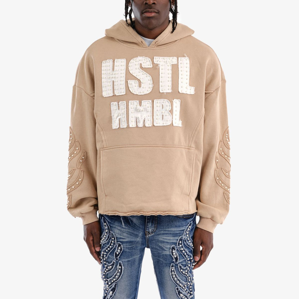 Voyage Studio HSTL HMBL Crop Hoodie (Khaki)