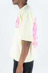 Rebel Minds Cross Rhinestone Crop Tee (Cream)