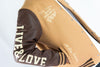 Rebel Minds Live and Love Melton Varcity Jacket (Caramel)