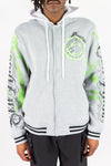 Rebel Minds Humble Fleece Varsity Jacket (Grey)