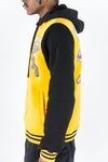 Rebel Minds Worriors Fleece Varsity Jacket (Gold)