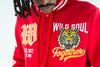 Rebel Minds Wild Soul Fleece Varsity Jacket (Red)