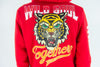 Rebel Minds Wild Soul Fleece Varsity Jacket (Red)